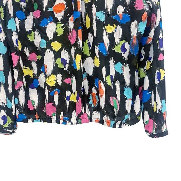 Vintage Liz Claiborne Wrap Front Long Sleeve Top Multi-Color, Women's Size Large - Picture 4 of 10